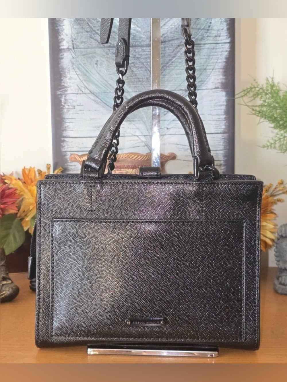 Rebecca Minkoff Mini Crossbody Classic Black Top-Handle Women’s Bag - Picture 4 of 13